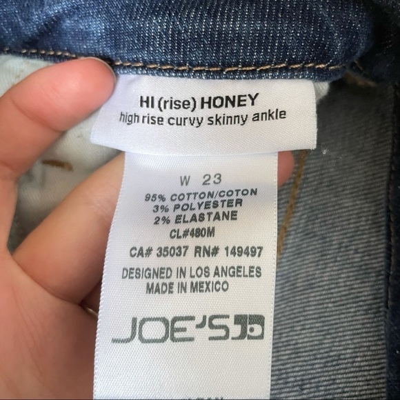 NWT JOE’s JEANS HI RISE HONEY CURVY SKINNY ANKLE JEANS  IN JONI - 23 - Picture 7 of 13